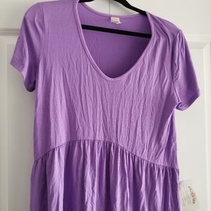 Ladies cotton short sleeve blouse